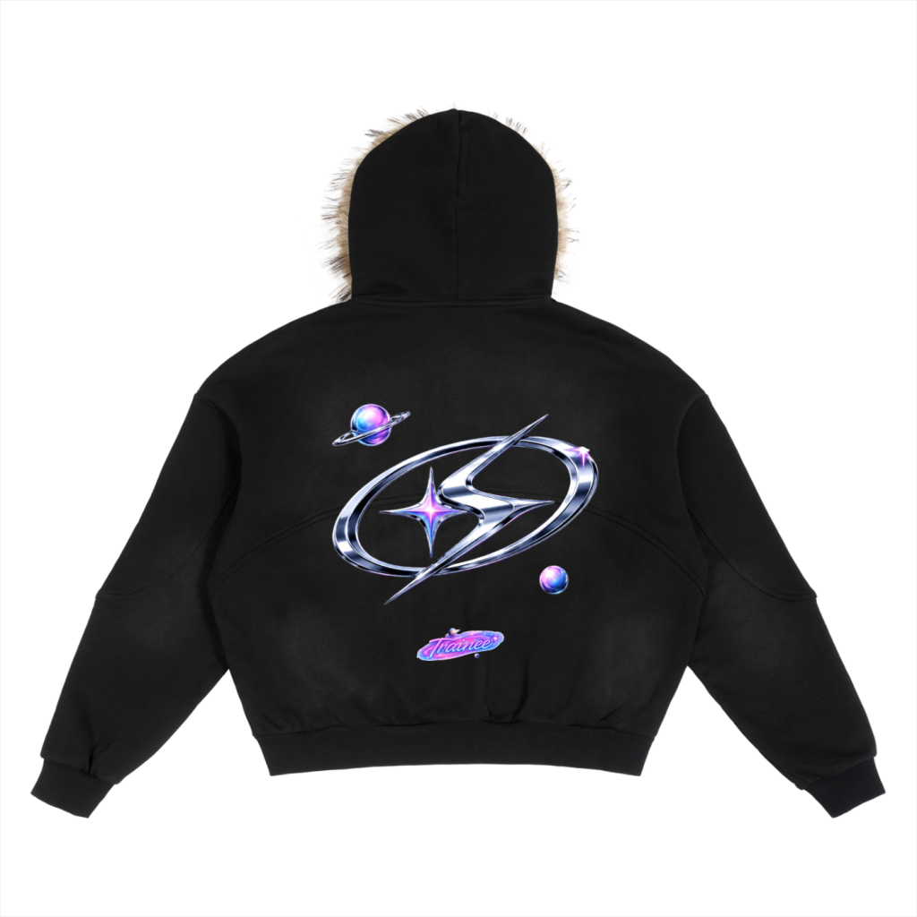 First Edition Sun Fade Orbit Detachable Fur Hoodie